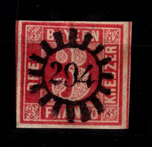 Bayern 9 gestempelt gMR 294 "Mainbernheim" #DCU55