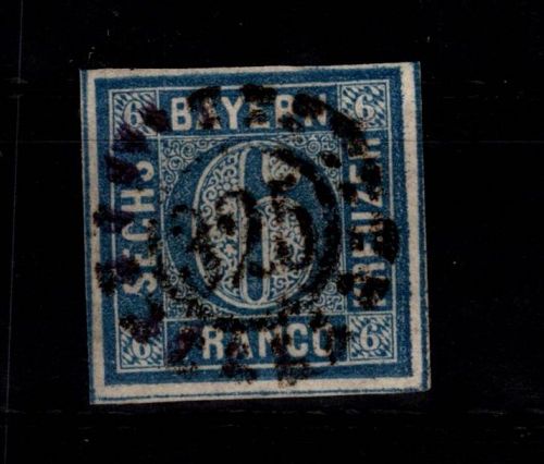 Bayern 10 gestempelt oMR 28 "Augsburg" #DCU56