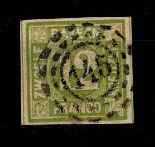 Bayern 12 gestempelt oMR 145 "Fürth", tiefst geprüft Schmitt BPP #DCU59