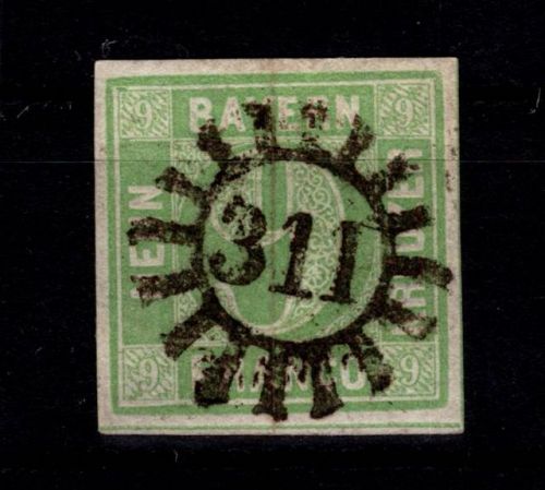 Bayern 5 a III gestempelt gMr 311 "Schwabach", geprüft Sem BPP #DCU70