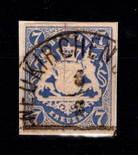 Bayern 21 b gestempelt tiefst geprüft Brettl BPP #DCU90