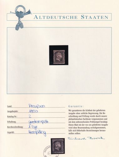Preußen 2 gestempelt