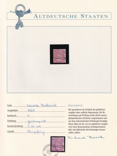 Norddeutscher Bund 4 gestempelt