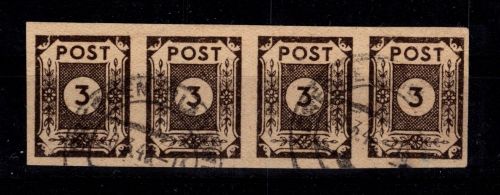 SBZ 51 Pf II gestempelt im 4er Streifen #DCL93
