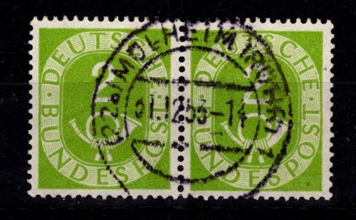 BRD 123 gestempelt waagerechtes Paar #DCM36