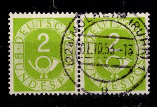 BRD 123 gestempelt waagerechtes Paar #DCM38