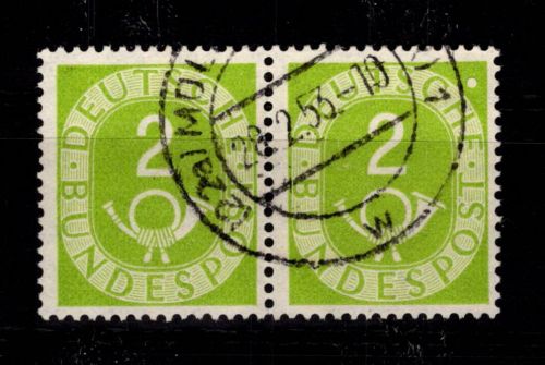 BRD 123 gestempelt waagerechtes Paar #DCM39