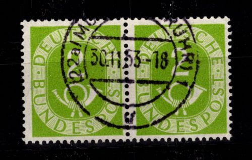 BRD 123 gestempelt waagerechtes Paar #DCM40