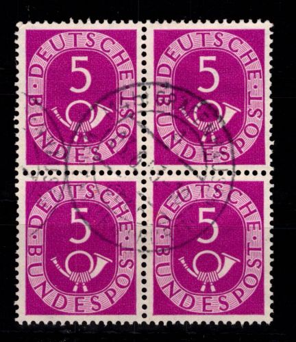 BRD 125 gestempelt als Viererblock #DCM43