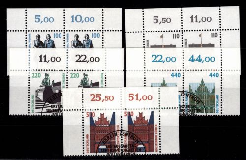 BRD 1934-1938 OR-Paare gestempelt mit EST Berlin #DCM73