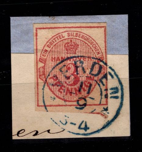 Hannover 6 gestempelt auf Briefstück #DCS12