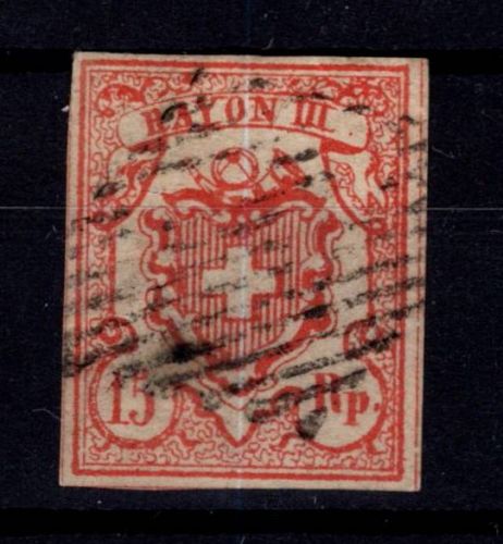 Schweiz 12 a gestempelt Befund Renggli #DCS40