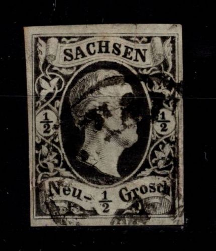 Sachsen 3 gestempelt Mängel, berührt #DCS47