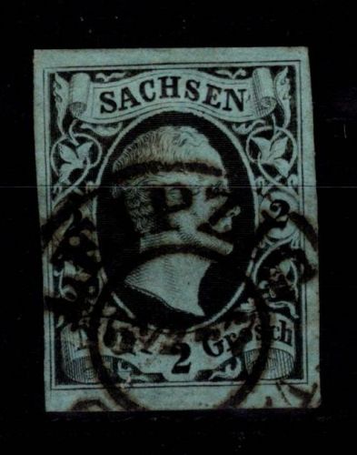 Sachsen 5 gestempelt leichte Mängel #DCS59