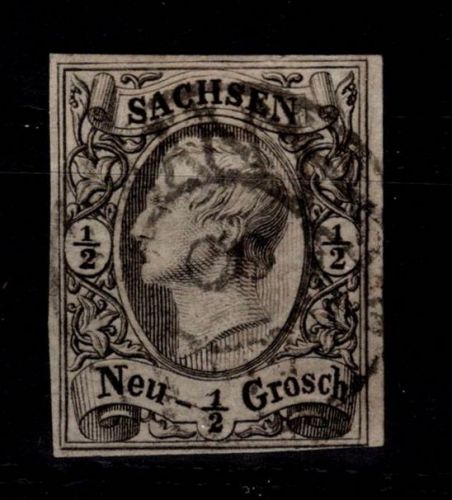 Sachsen 8 gestempelt leichte Mängel, Nr 8 "Chemnitz" #DCS82