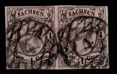 Sachsen 9 gestempelt