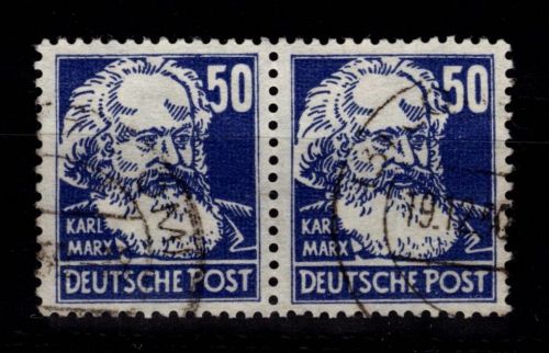 SBZ 224 waag. Paar gestempelt