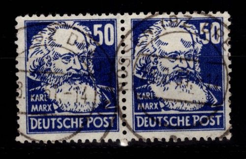 SBZ 224 waag. Paar gestempelt geprüft Schönherr VP #DDR23