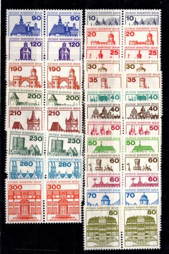 Berlin Lot Paare ex 532-677 postfrisch Burgen und Schlösser #DCK46