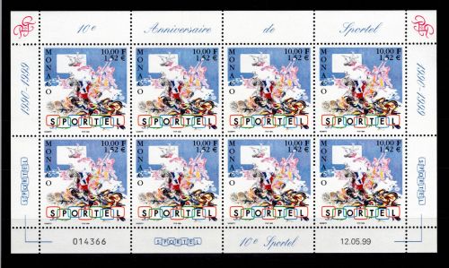 Monaco 2467 postfrisch Kleinbogen / Sport #OE508