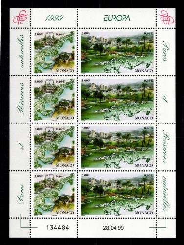 Monaco 2454-2455 postfrisch Kleinbogen / Natur #OE509