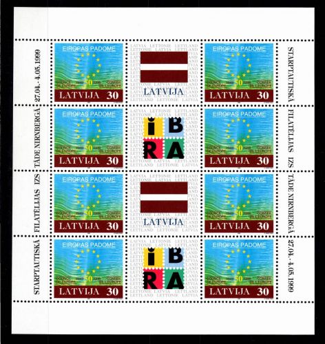 Lettland 500 postfrisch Kleinbogen / Europa #OE512