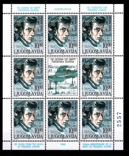 Jugoslawien 2930 postfrisch Kleinbogen / Musik #OE513
