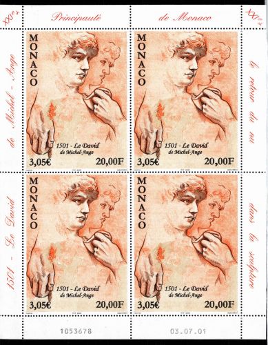 Monaco 2561 postfrisch Kleinbogen / Kunst #OE519