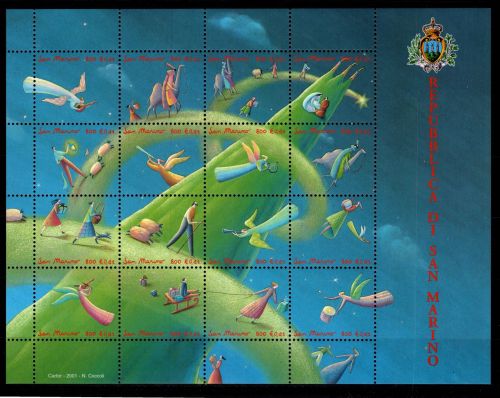 San Marino 1982-1997 postfrisch Zusammendruckbogen / Weihnachten #OE543