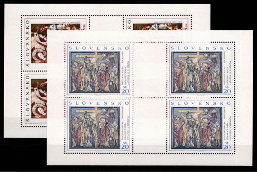 Slowakei 381 und 382 postfrisch Kleinbogensatz / Kunst #OE559
