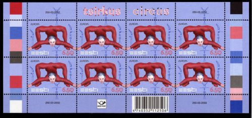 Estland 437 postfrisch Kleinbogen / Zirkus #OE579