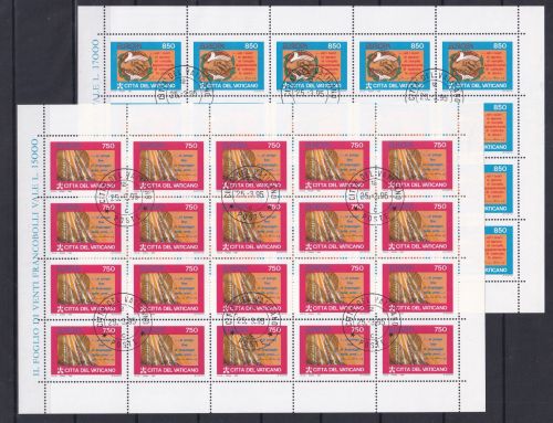 Vatikan 1141 und 1142 gestempelt Kleinbogensatz mit Ersttagsstempel /CEPT #OE628