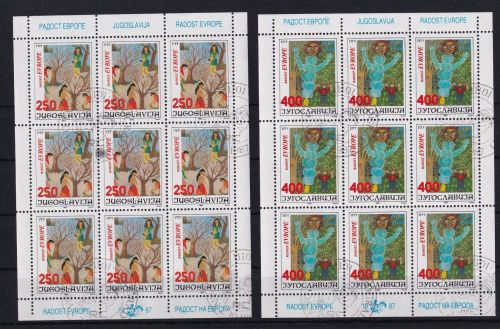 Jugoslawien 2241 und 2242 gestempelt Kleinbogensatz / CEPT #OE638