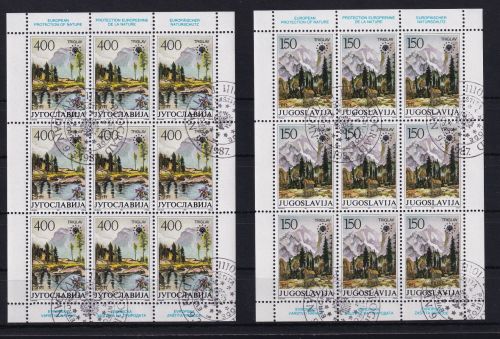 Jugoslawien 2211 und 2212 gestempelt Kleinbogensatz / Natur #OE639