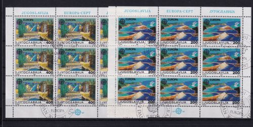 Jugoslawien 2219 und 2220 gestempelt Kleinbogensatz / CEPT #OE640