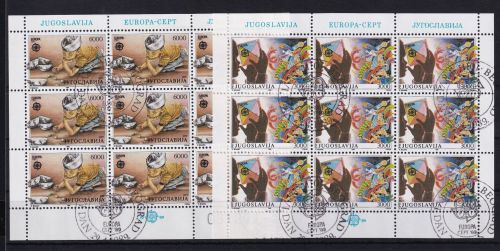 Jugoslawien 2340 und 2341 gestempelt Kleinbogensatz / CEPT #OE643
