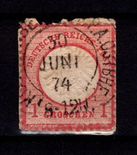Deutsches Reich 18 gestempelt Hufeisenstempel Königsberg, gepr. Spalink #DDH00