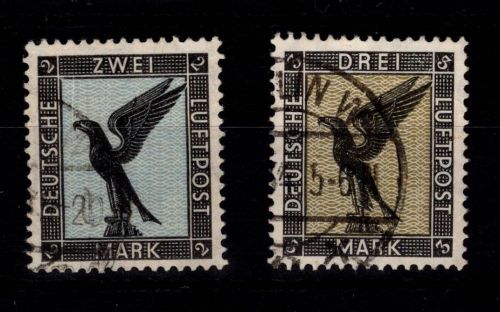 Deutsches Reich 383-384 gestempelt 383 tiefst geprüft Oechsner BPP #DCB77