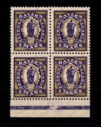 Deutsches Reich 132 III postfrisch ohne Aufdruck im 4er Block #DCB86