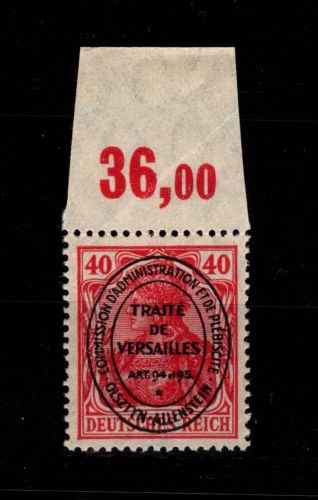 Allenstein I P OR postfrisch geprüft Hochstädter BPP #DCC01