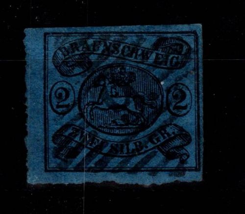 Braunschweig 15 A gestempelt Mängel im Durchstich (geschnitten) #DDJ88