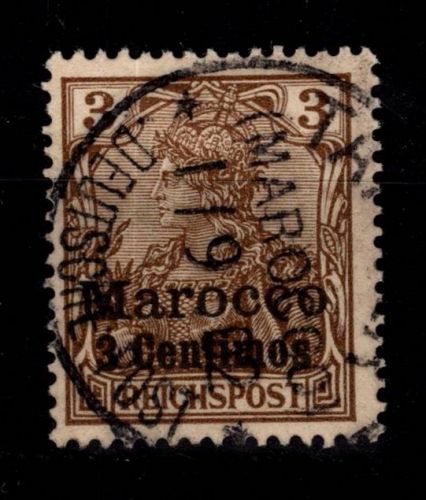 Deutsche APA Marokko 7 gestempelt
