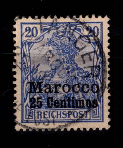 Deutsche APA Marokko 10 gestempelt