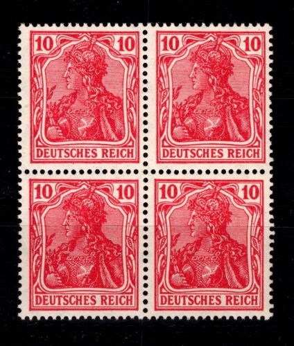 Britische Fälschung für Deutschland 4 A postfrisch im 4er Block #DDK83