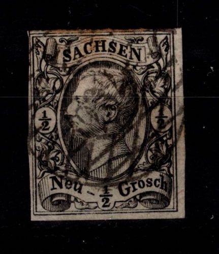 Sachsen 8 gestempelt fleckig #DDK88