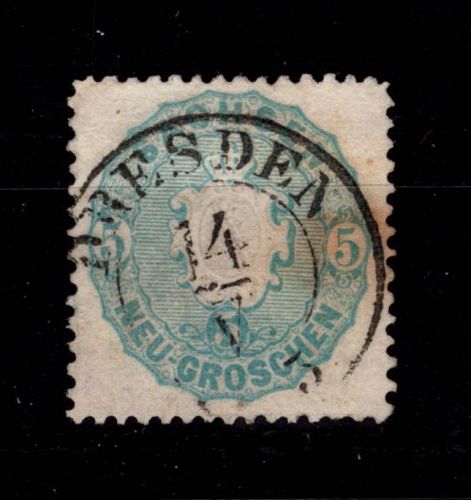 Sachsen 19 a gestempelt geprüft Vaatz BPP #DDK91