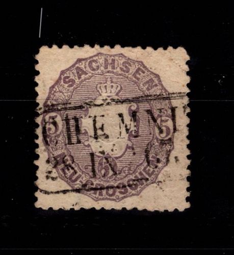 Sachsen 19 b gestempelt leichte Mängel #DDK92