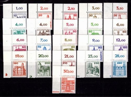 Berlin 532 ff postfrisch Burgen & Schlösser komplett vom Eckrand #DDK96