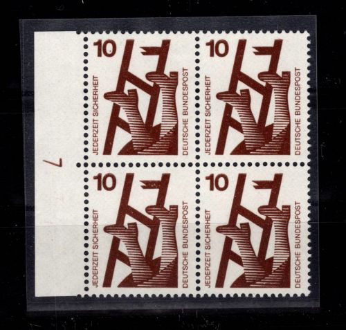 BRD Bund 695 DZ postfrisch als 4er Block, DZ 7 #DDK98