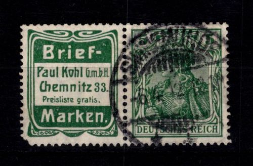 Deutsches Reich W 2.10 gestempelt leichte Mängel #DDN05